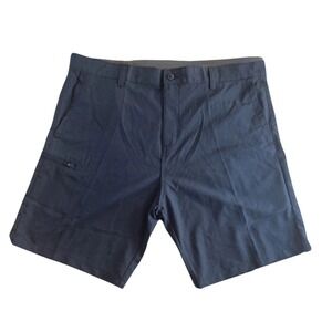 Burnside Hybrid Performance Shorts Mens 40 Heather Denim Blue Quick Dry Casual